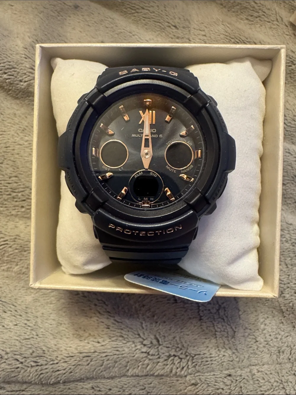 Casio Baby-G Black Watch with Rose Gold Details